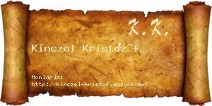 Kinczel Kristóf névjegykártya