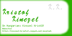kristof kinczel business card