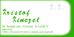 kristof kinczel business card